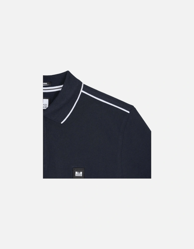 Mens Astola Polo Shirts Short Sleeve Casual Golf Polo Tee Navy