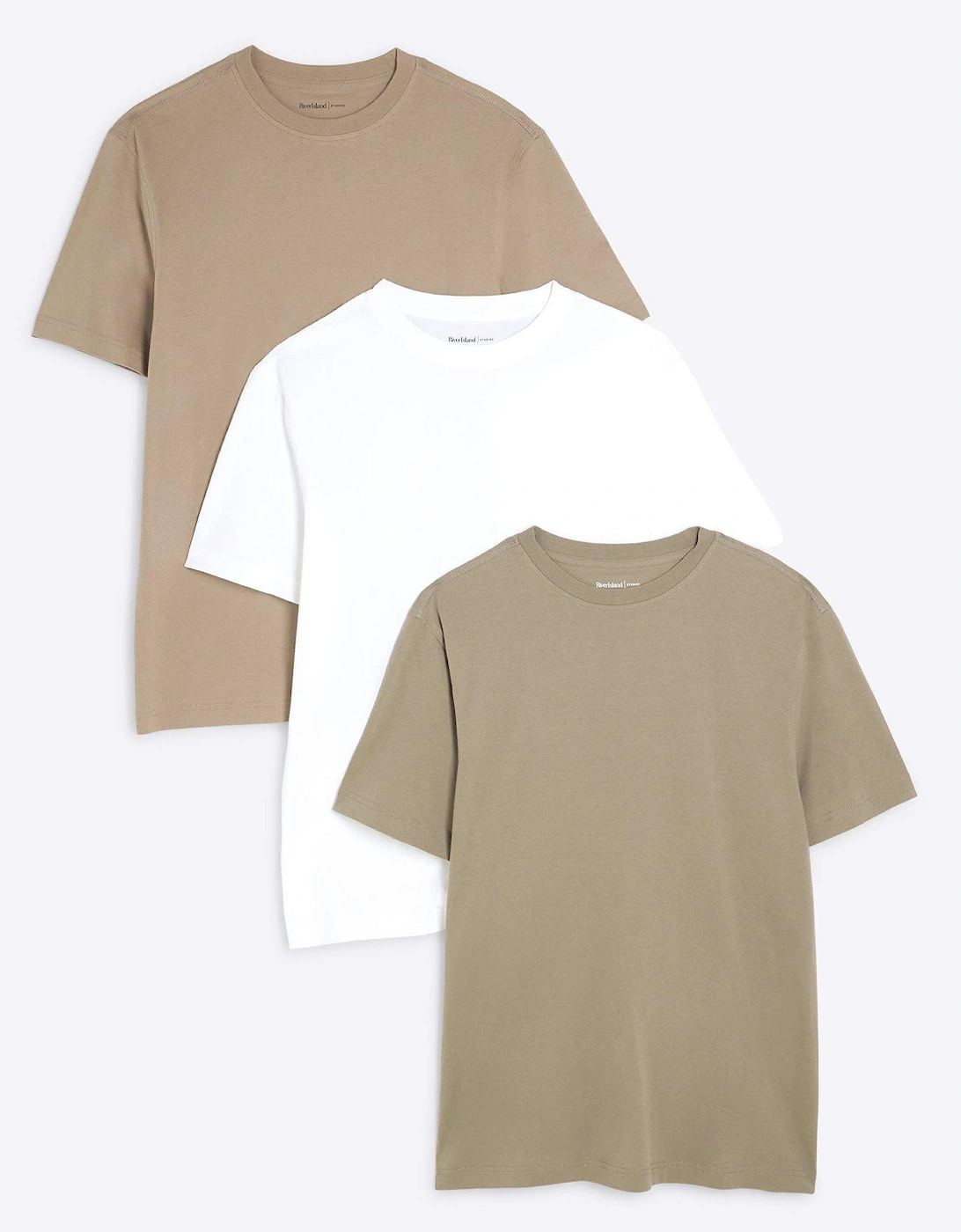 3pk White Slim Fit T-shirts, 2 of 1
