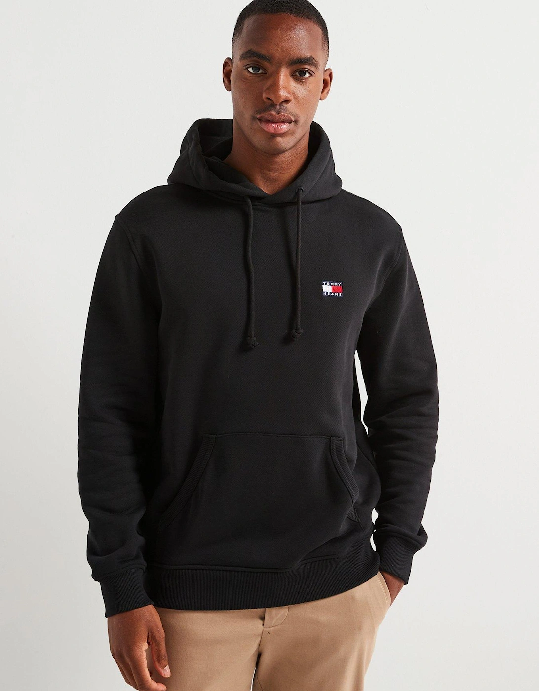 Regular Fit Left Chest Badge Hoodie - Black, 5 of 4