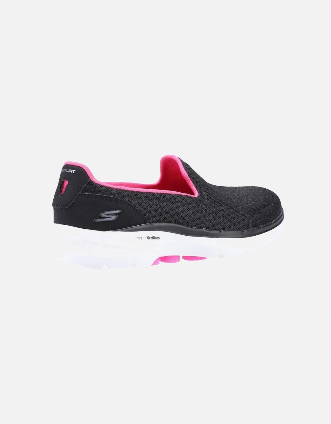 Skechers Womens Go Walk 6 124508-BKHP Black/Hot Pink Slip On Shoe