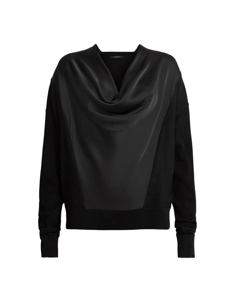 Myra Cowl Jumper - Black