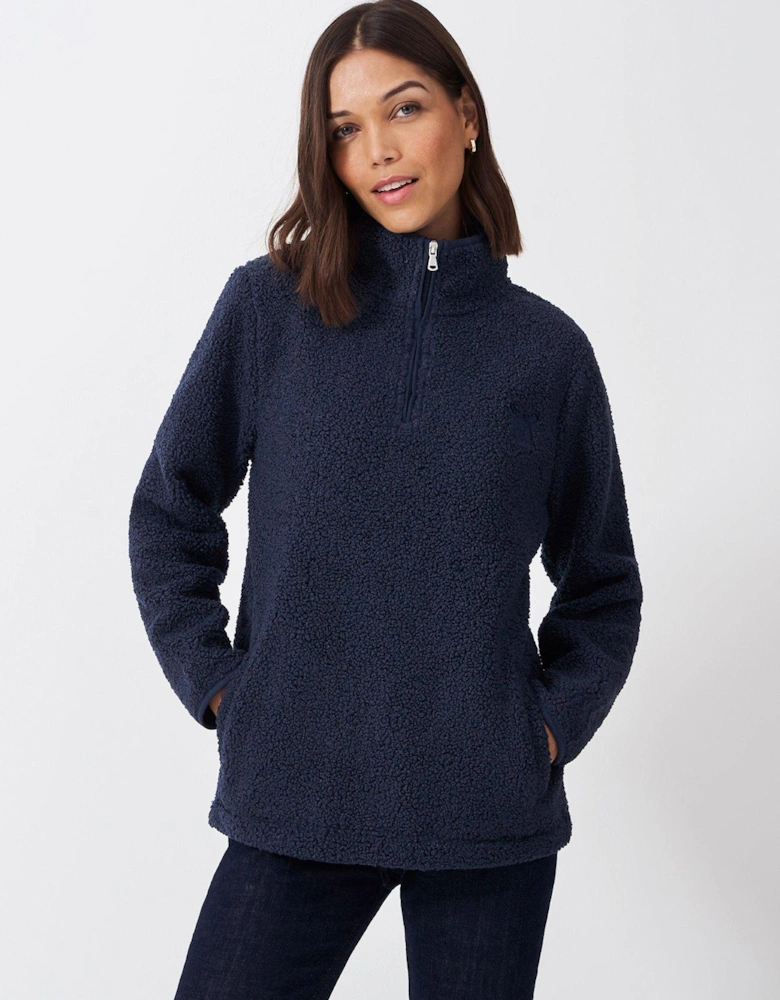 Borg Half Zip Fleece - Blue