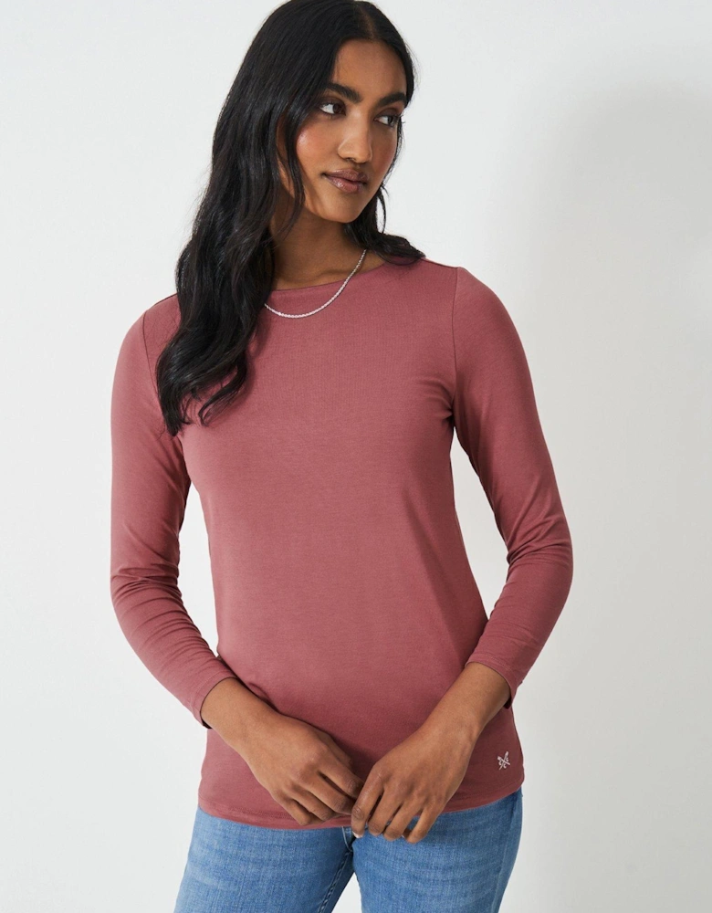 Jemma Boat Neck Top - Pink