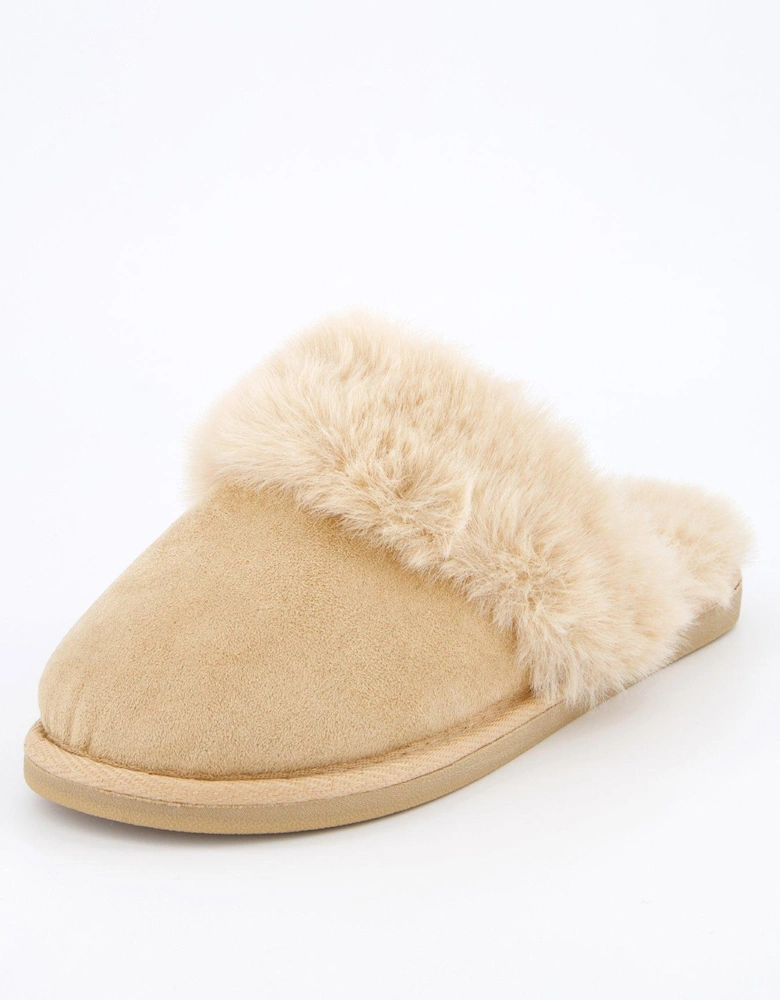 Closed Toe Mule Slipper - Tan