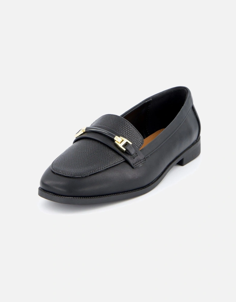 Wide Fit Snaffle Loafer - Black