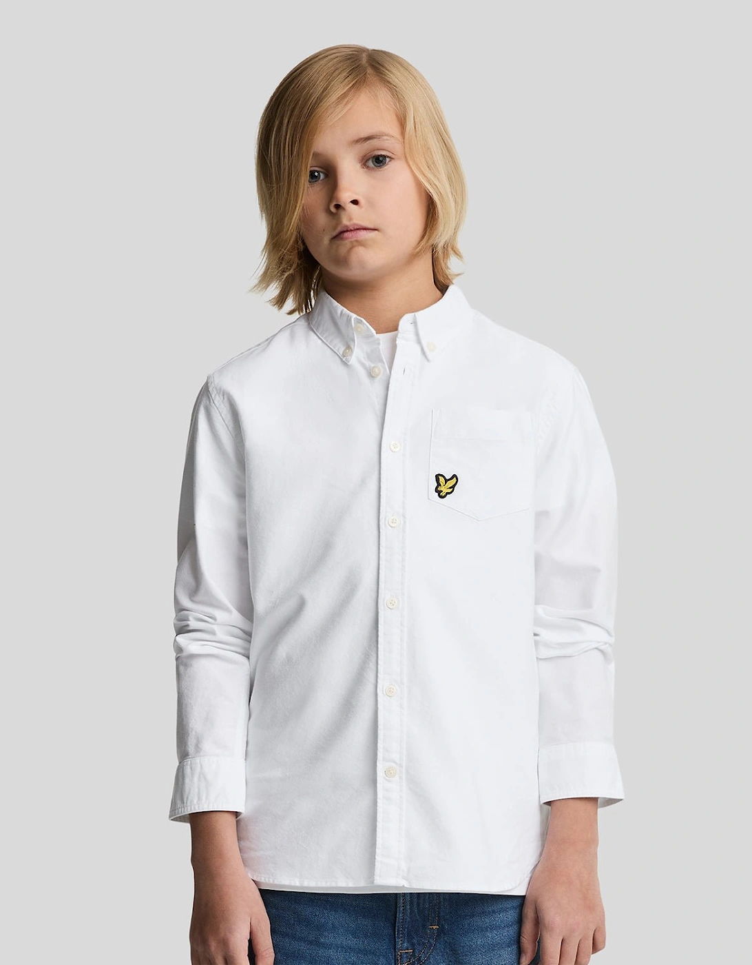 Lyle And Scott Boy's Oxford Shirt - White - Size: 12/13 y