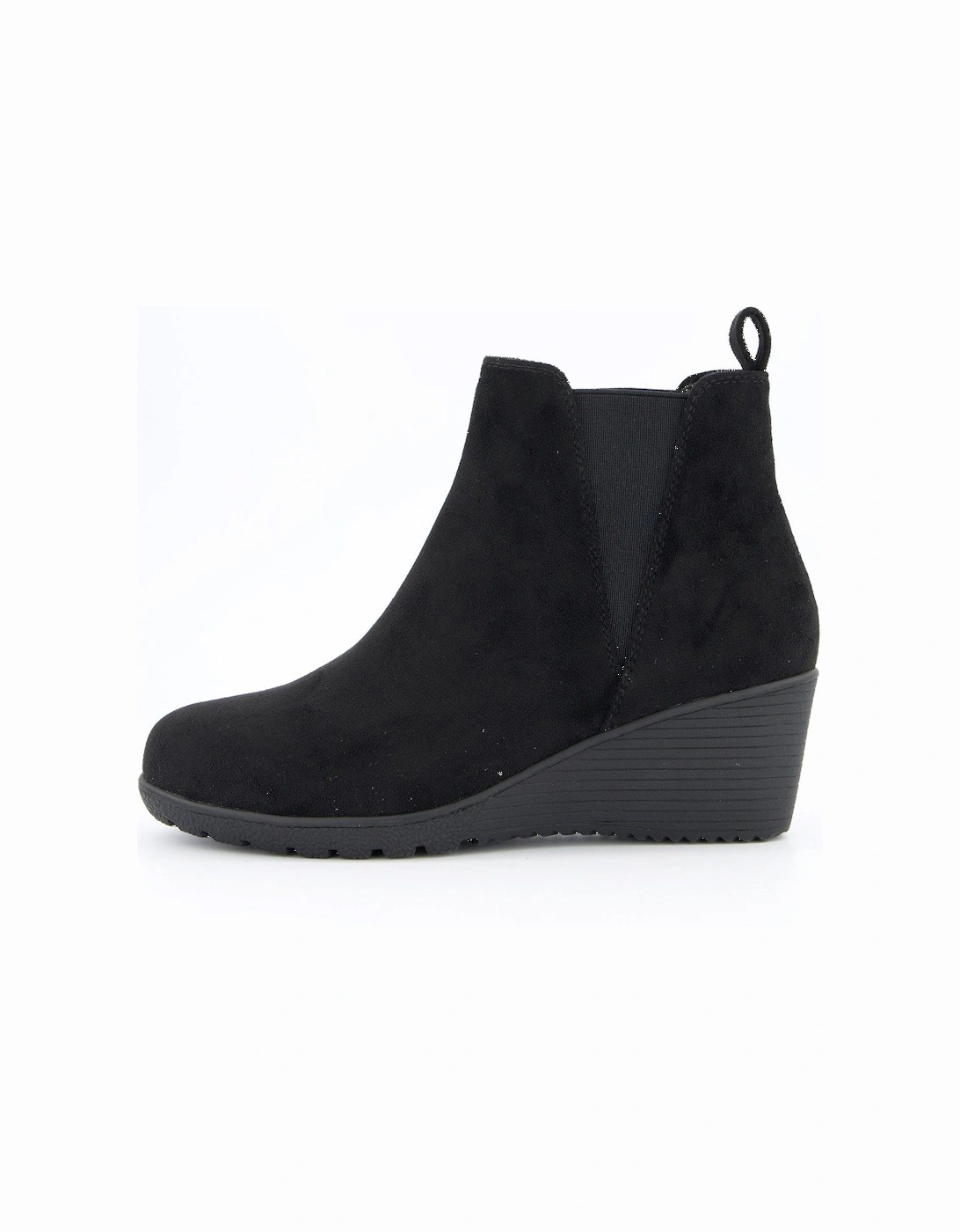 Wedge Ankle Boot - Black, 8 of 7