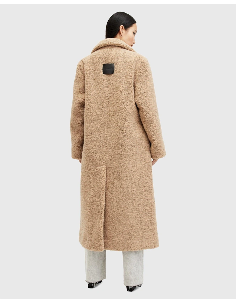 Freddie Faux Fur Coat - Brown