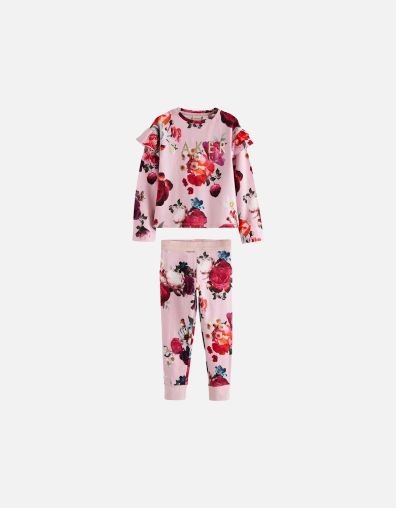 Toddler Girls All Over Print Jersey Pj Set