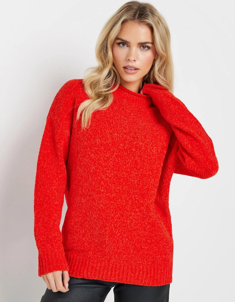 Petite Chenille Jumper - Red