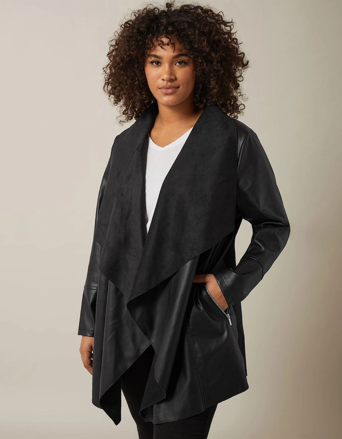 Waterfall Pu Jacket - Black, 2 of 1