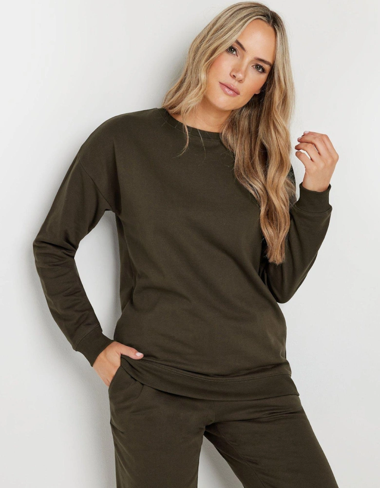 Crew Neck Sweatshirt - Brown