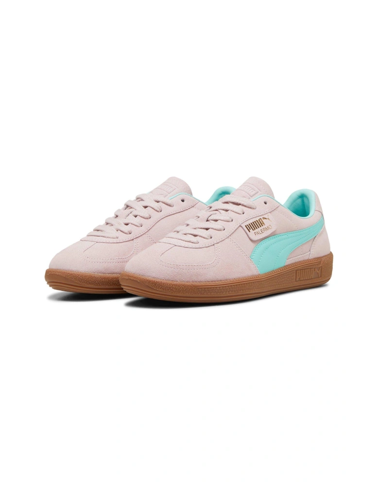 Unisex Palermo Trainers - Light Pink/Green