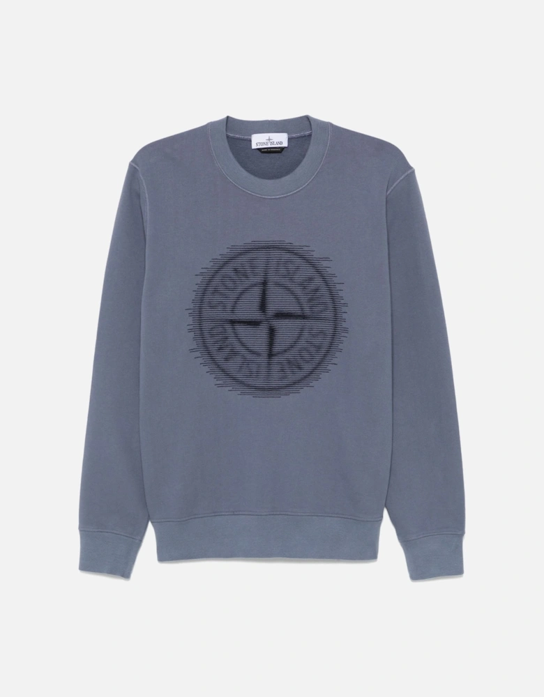 Compass Graphic Sweatshirt Blue