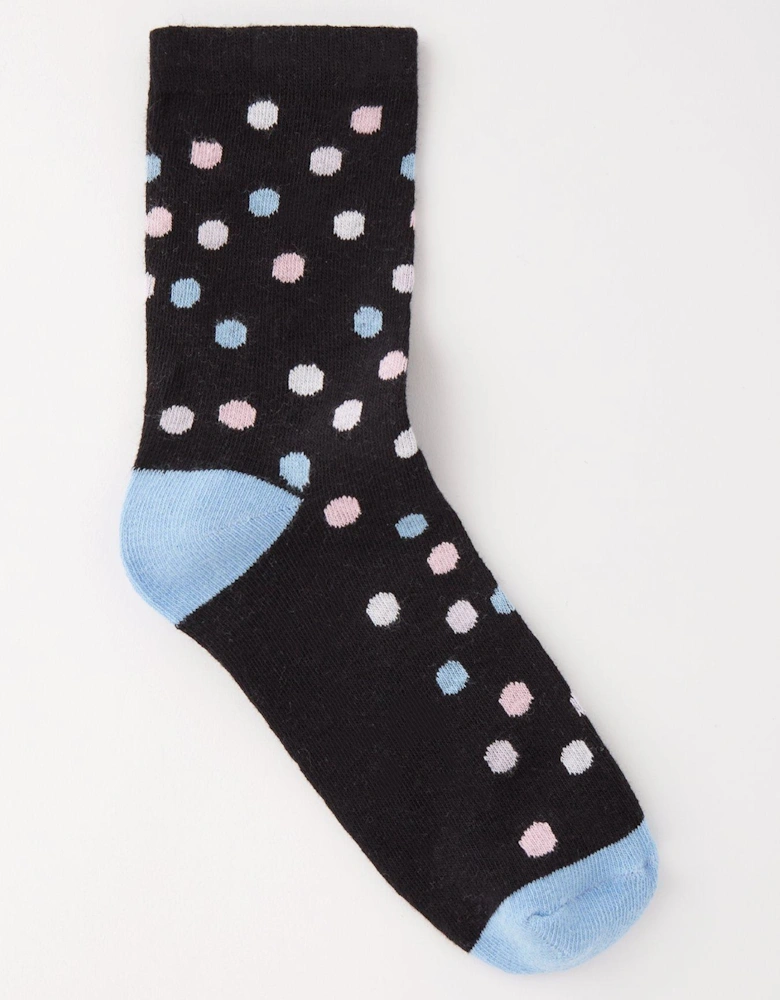 5pk Printed Ankle Socks - Multi