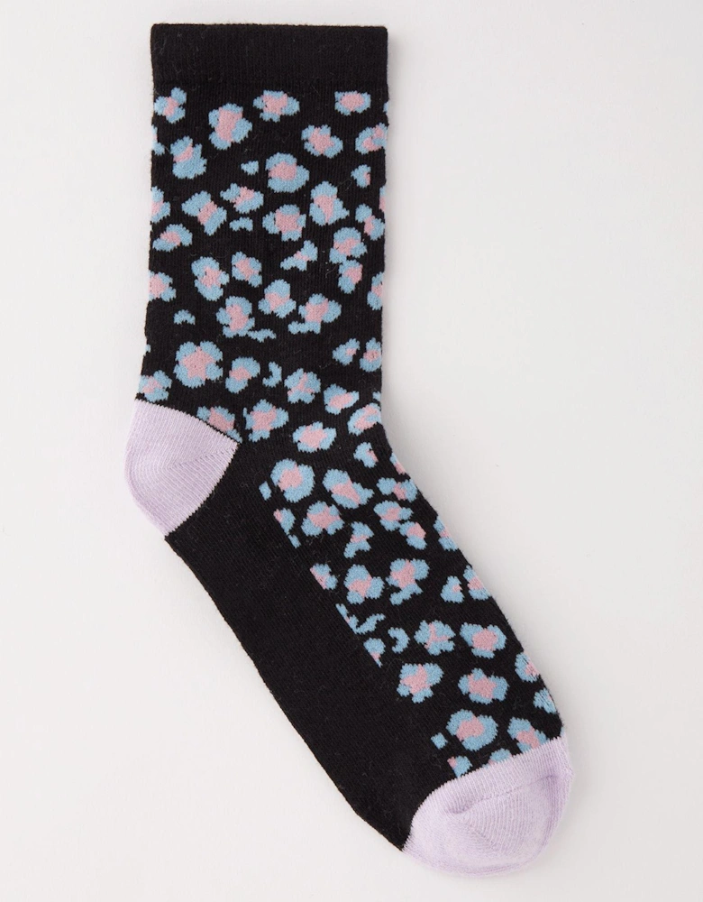 5pk Printed Ankle Socks - Multi