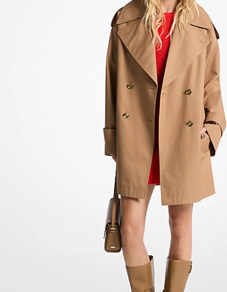 Oversized Cotton Twill Trench Coat