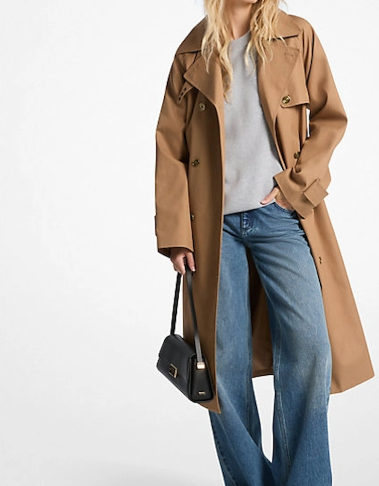 Cotton Oversized Double-Breasted Trench Coat