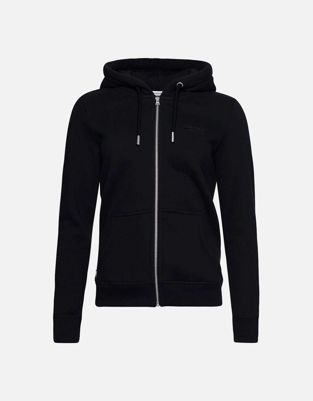 Vintage Logo Embroidered Zip Hoodie