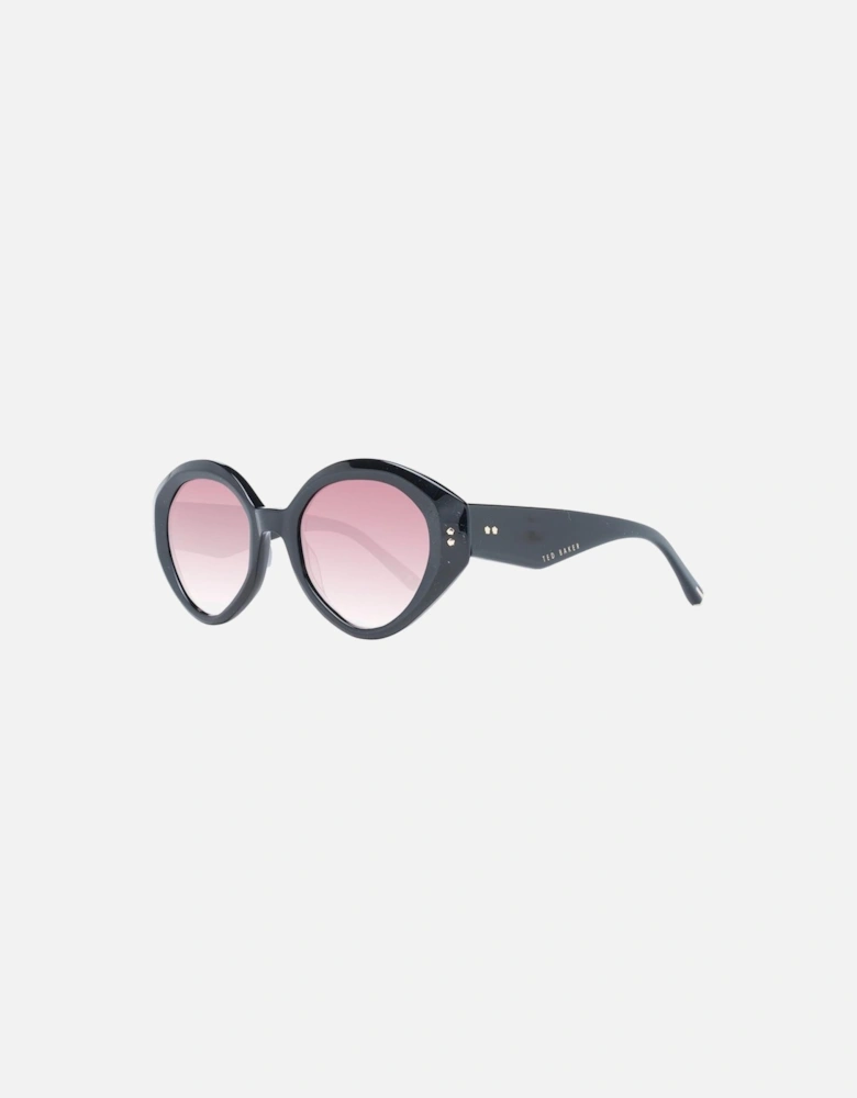 Black Cat Eye Sunglasses with Rose Gradient Lenses - UV Protection
