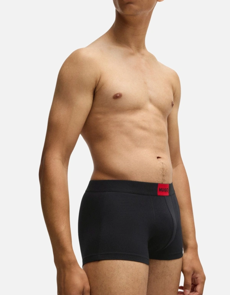 3-Pack Red Label Galaxy Boxer Trunks, Black