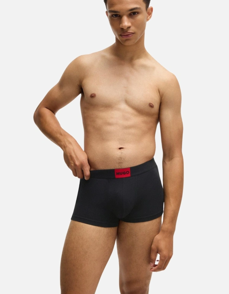 3-Pack Red Label Galaxy Boxer Trunks, Black