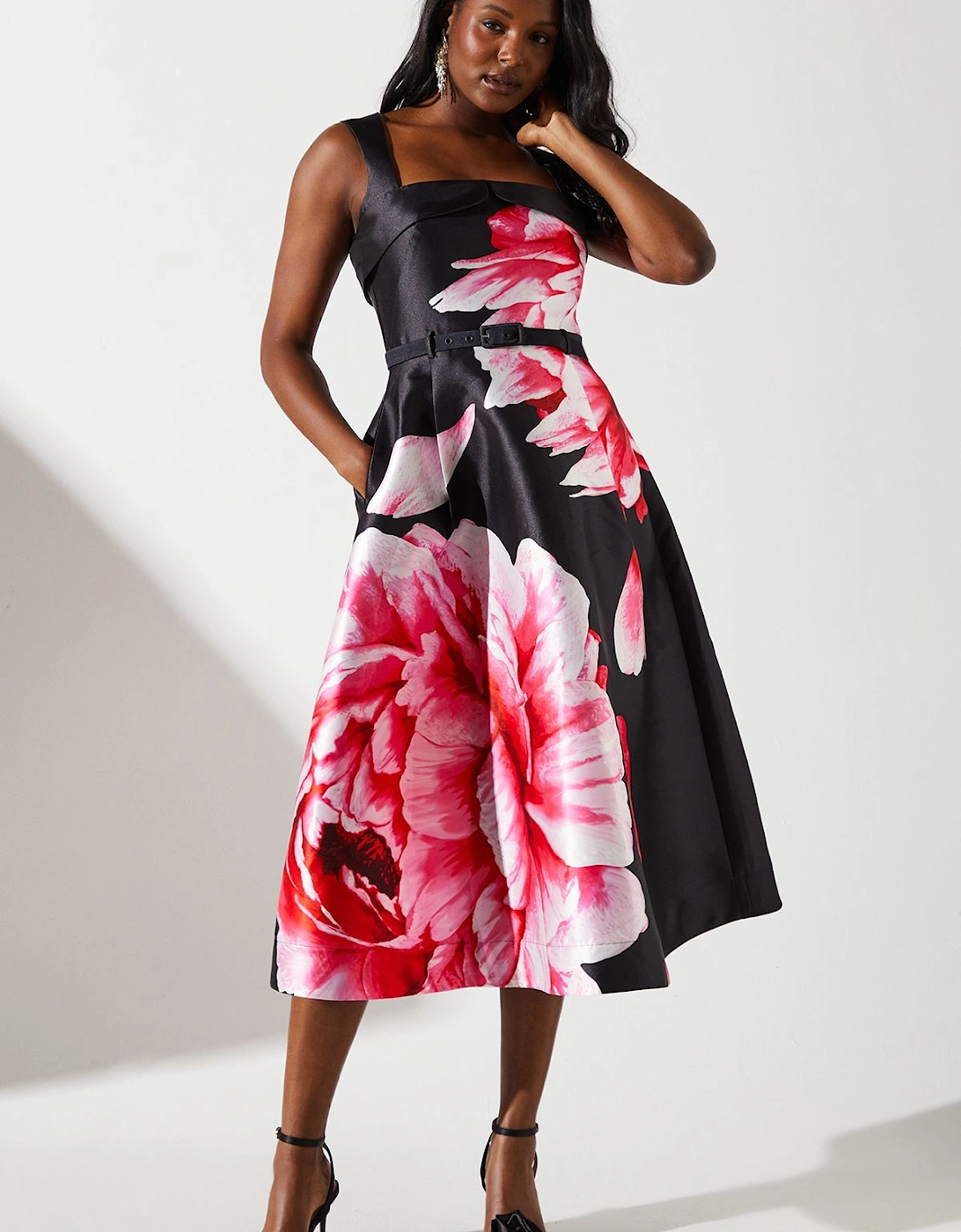 Rose Print Twill Dress, 6 of 5