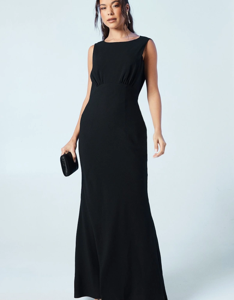 Cowl Back Fishtail Bridesmaid Maxi Dress