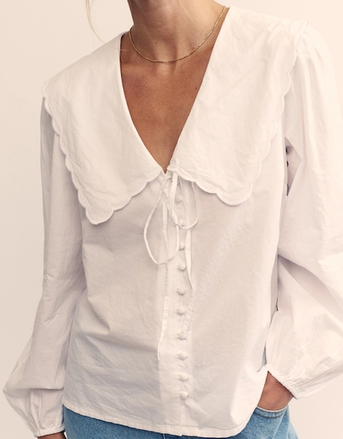 Birdie Organic Cotton-Poplin Blouse