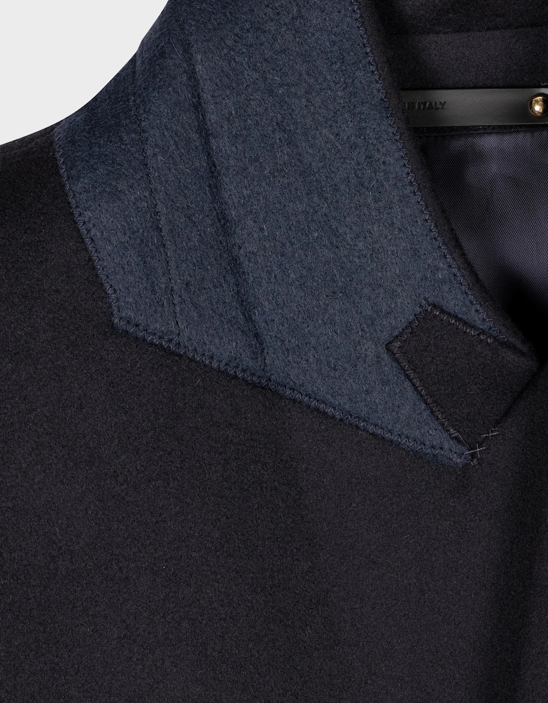 Wool Cashmere Epsom Coat Navy