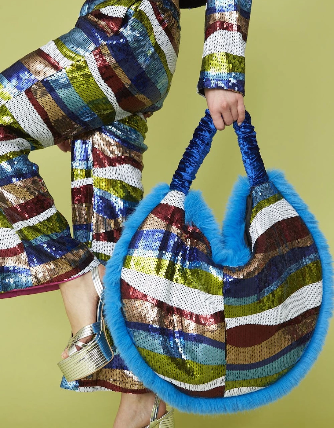 Hand Made Bamboo Sequins Gaga Bag