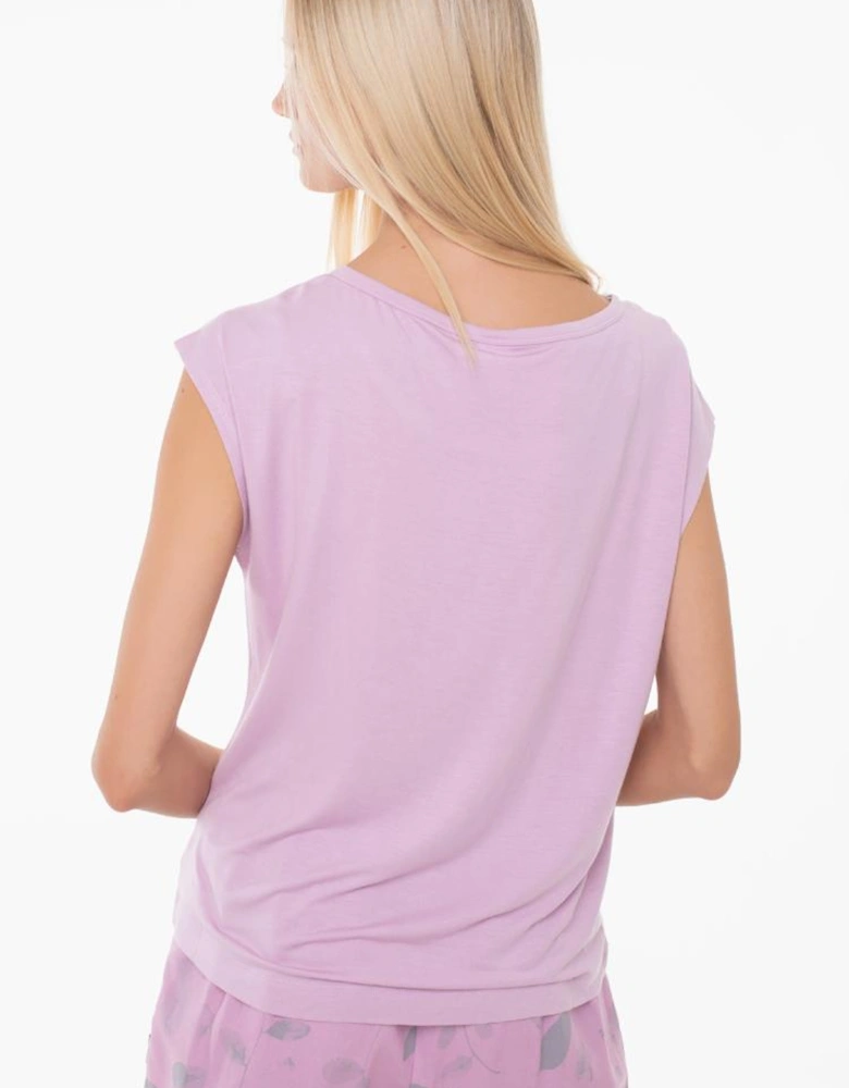 ULTRA LIGHT Wide Neck Lounge T-Shirt Womens Subtle Bloom