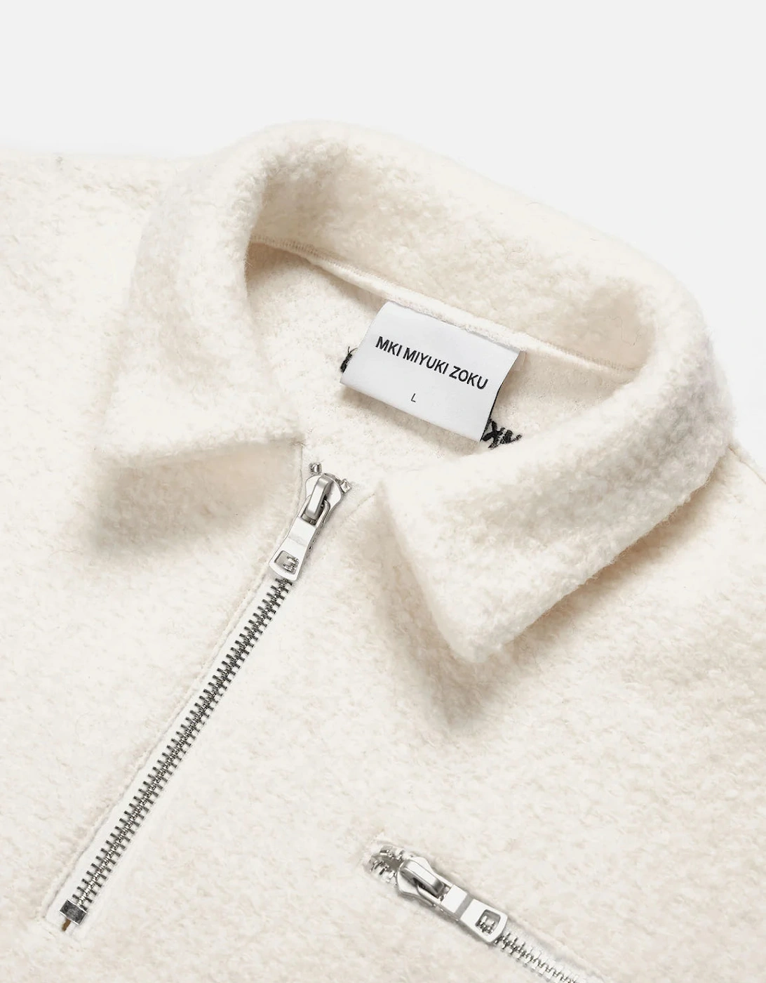 Oversized Fit Boucle Quarter Zip Overshirt