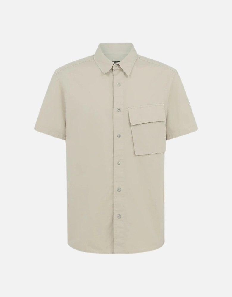 Scale Short Sleeve Shirt Stone Beige