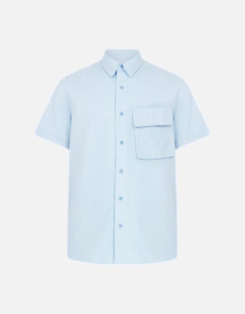 Scale Short Sleeve Shirt Sky Blue