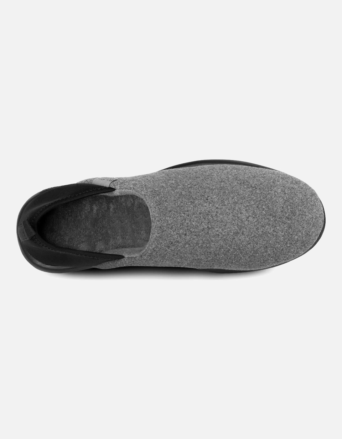 Isotoner ISOFLEX FELT FULL BACK Mens Full Back Slippers Grey/Black