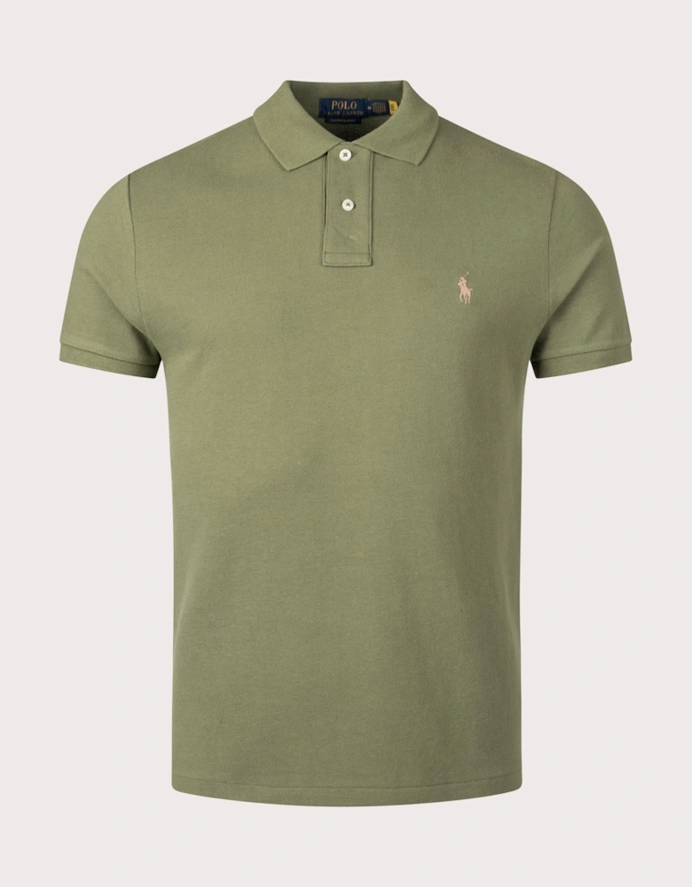 Custom Slim Fit Mesh Polo Shirt