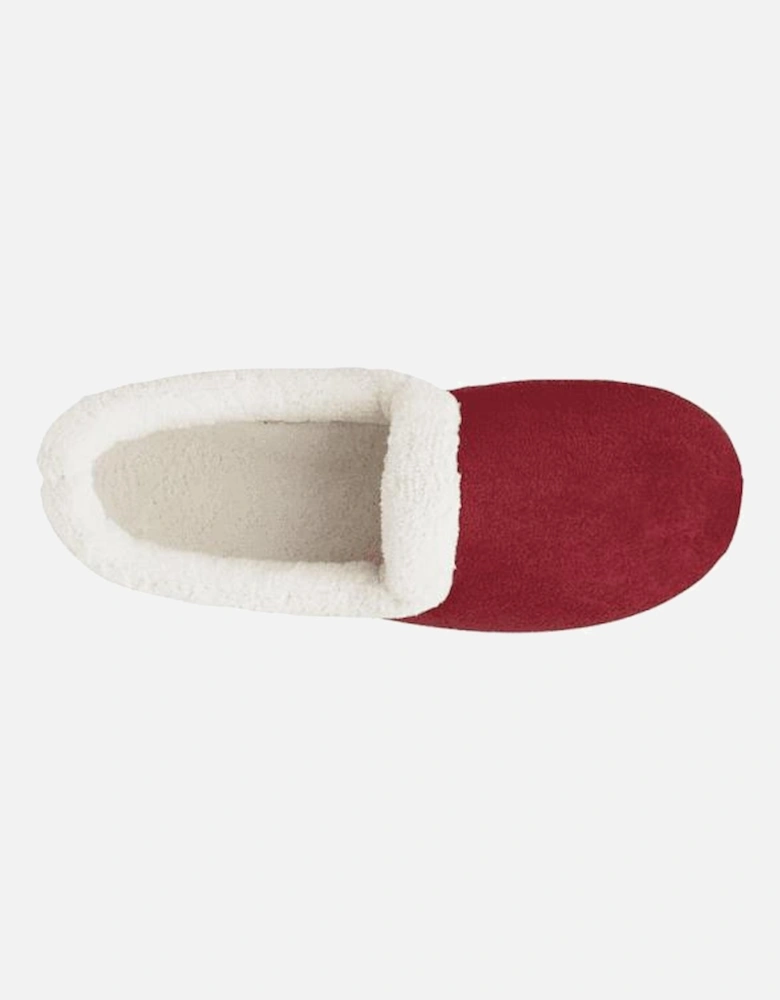 SANDIE Womens Collared Full Slippers Wine