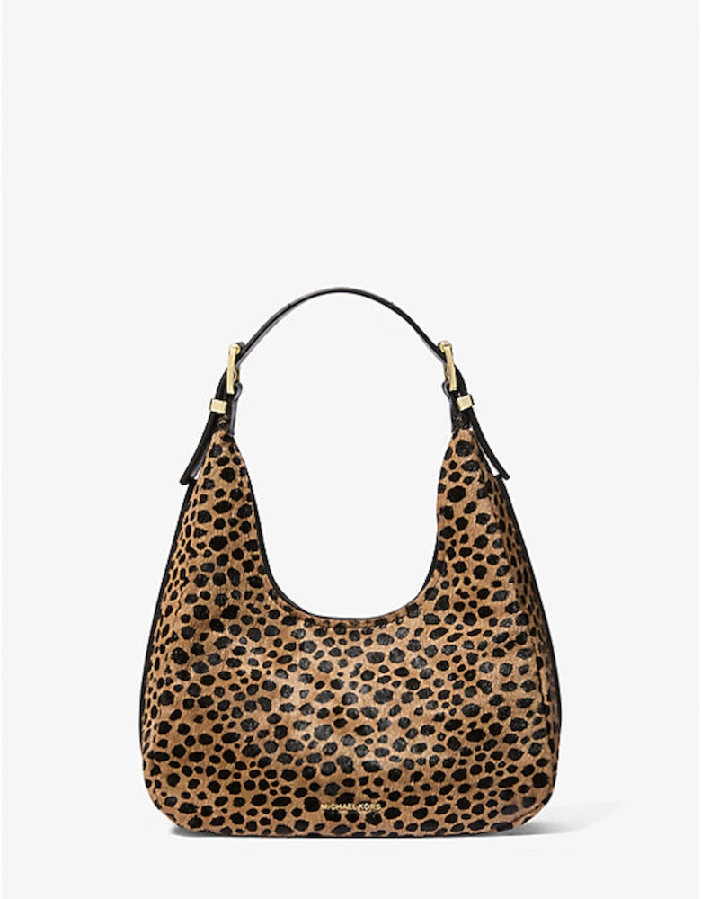 Nolita Small Cheetah Print Calf Hair Hobo Shoulder Bag