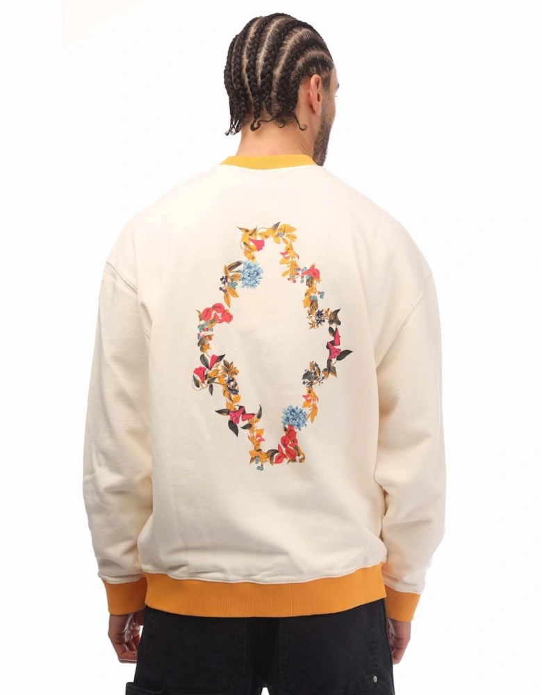 Flowers Cross Comfy Crewneck Sweatshirt