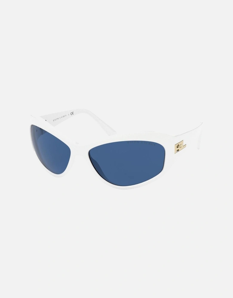 Resin Bracelet Watch with Blue Glass Women - White Sunglasses