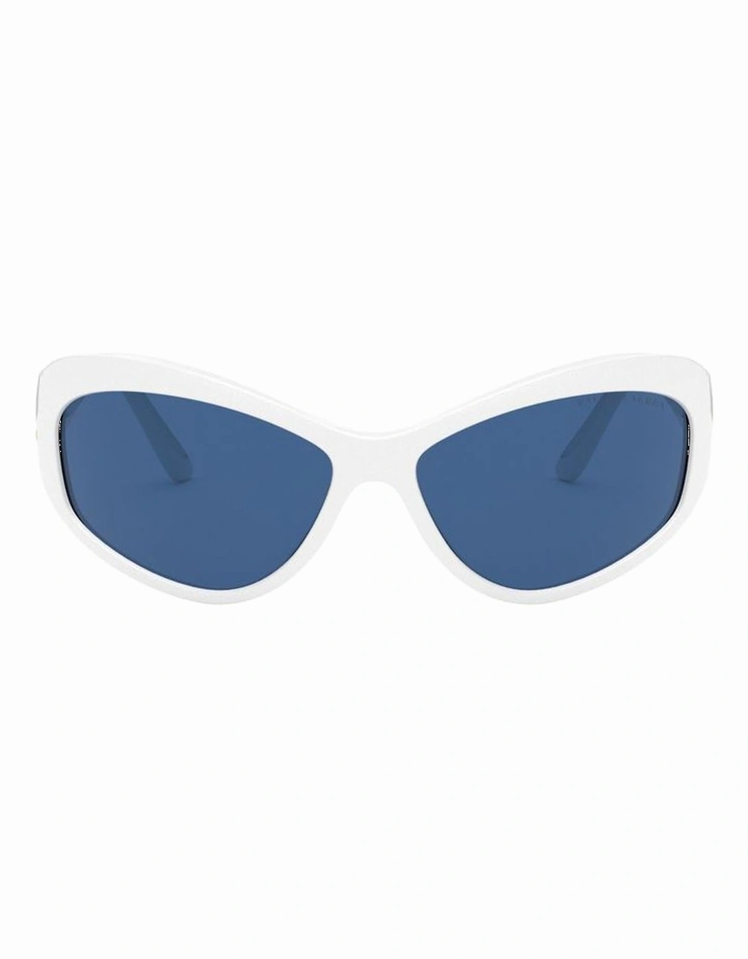 Resin Bracelet Watch with Blue Glass Women - White Sunglasses