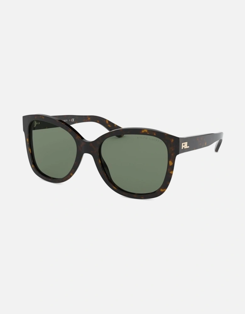 Acetate Bracelet Watch with Green Glass Dial Women - Brown Sunglasses