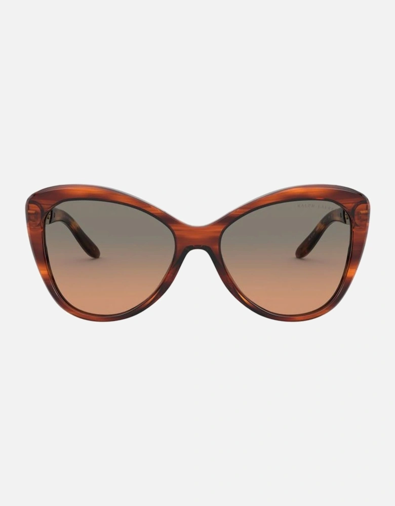 Metal Bracelet Watch with Brown Dial Women Sunglasses