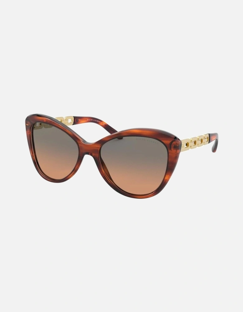 Metal Bracelet Watch with Brown Dial Women Sunglasses