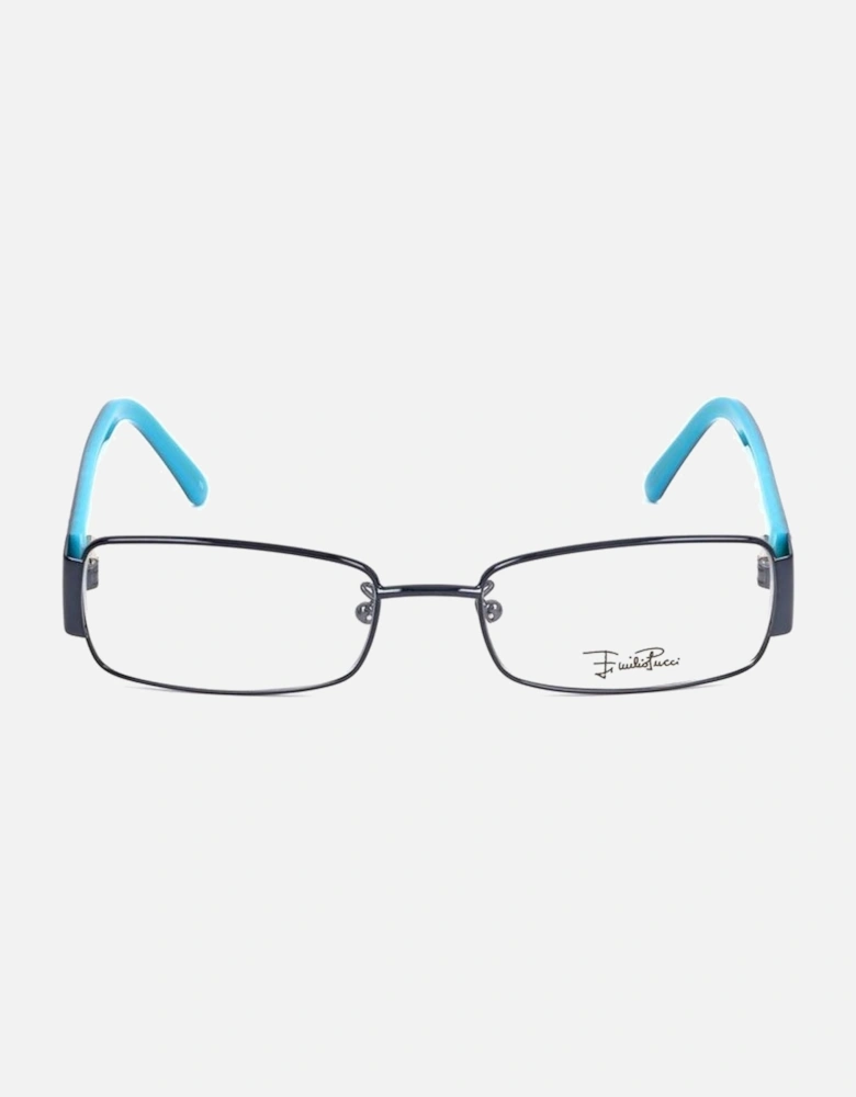 Metal Frame Glasses Women - Blue