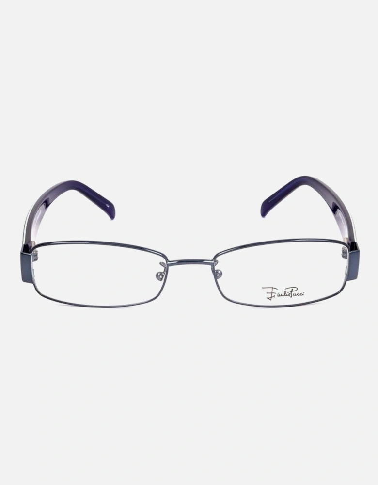 Metal Frame Glasses Women - Blue