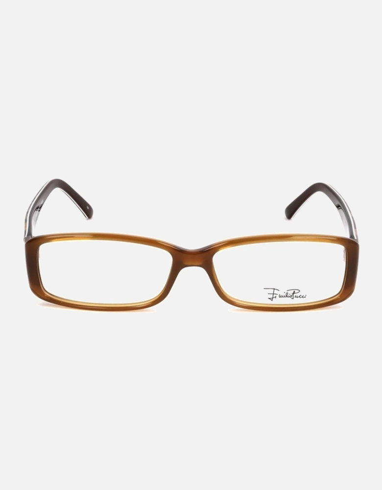 Plastic Frame Glasses with 53mm Lens Women - Brown