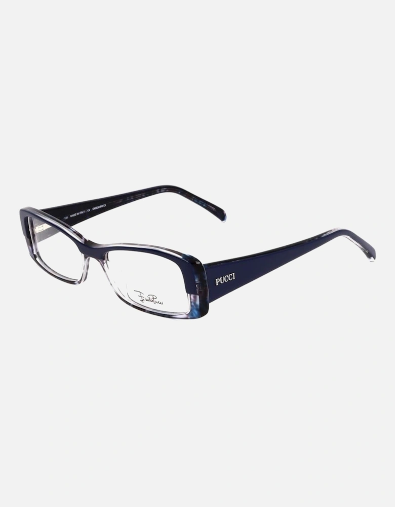 Plastic Rectangular Frame Glasses Women - Blue
