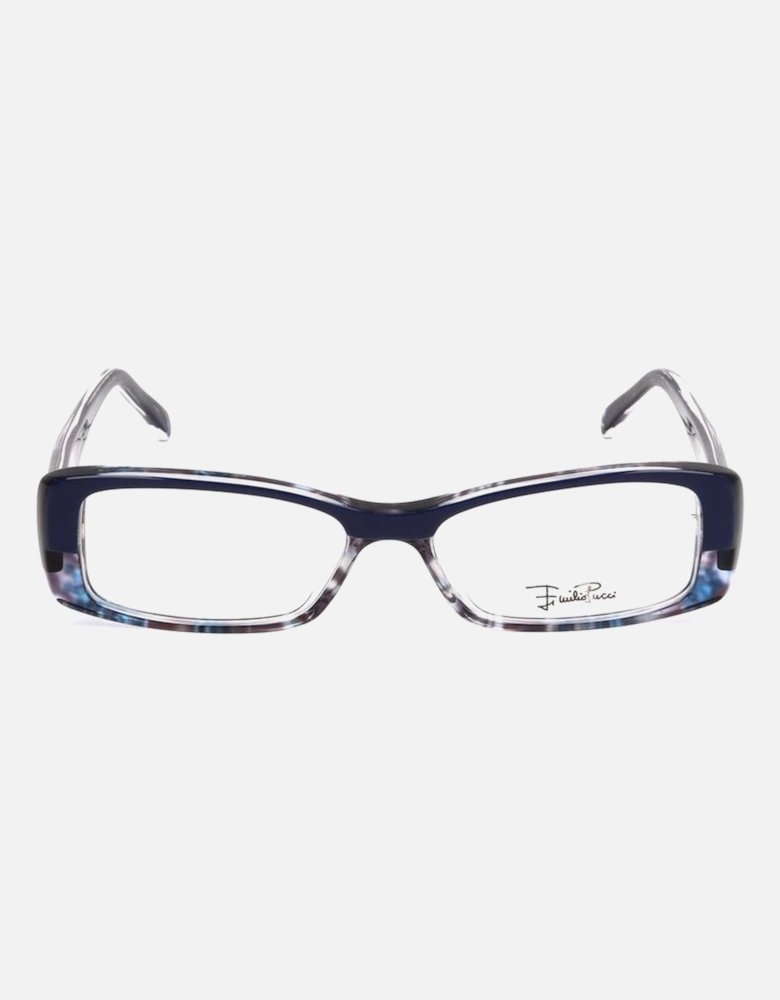 Plastic Rectangular Frame Glasses Women - Blue